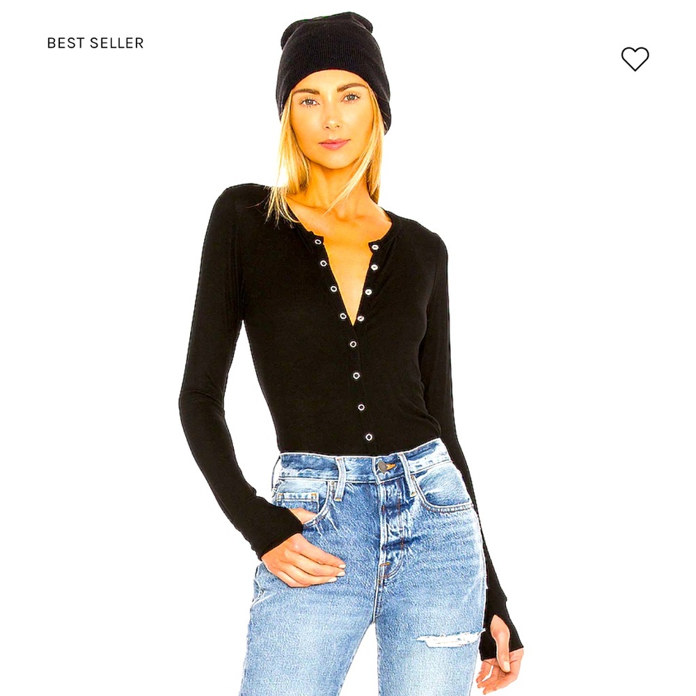 Michael Lauren Potter snap front long sleeve tee